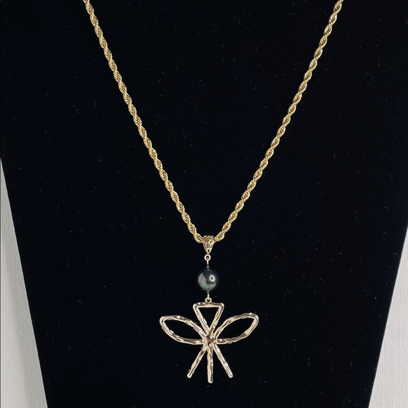 14k Gold KANAKA MAOLI w/ Tahitian Pearl PENDANT - Picture 6 of 10